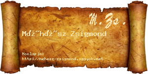 Méhész Zsigmond névjegykártya